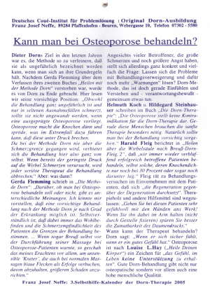 3. Selbsthilfe-Kalender der Dorn-Therapie 2005